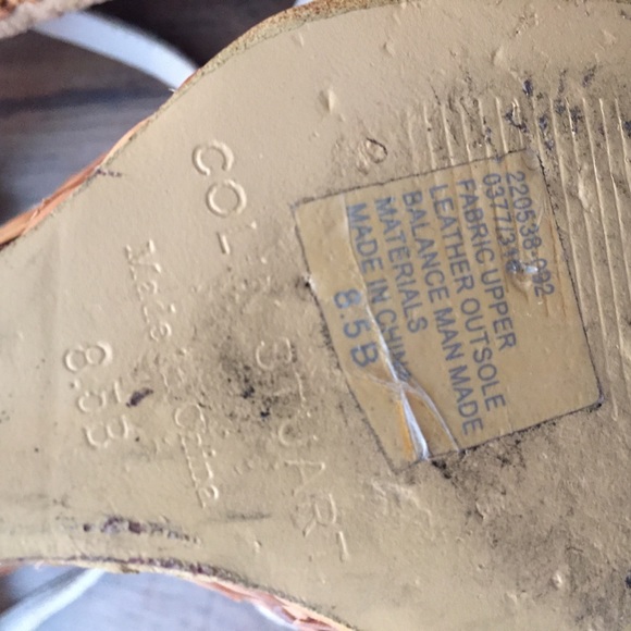 Colin Stuart Strappy Wicker Wedges White - Picture 5 of 5